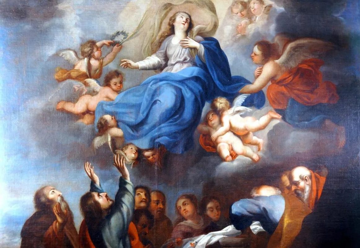 Representación artística del dogma de la Asunción de la Virgen María