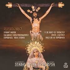 Representación de la Mater Dolorosa con el texto del Stabat Mater