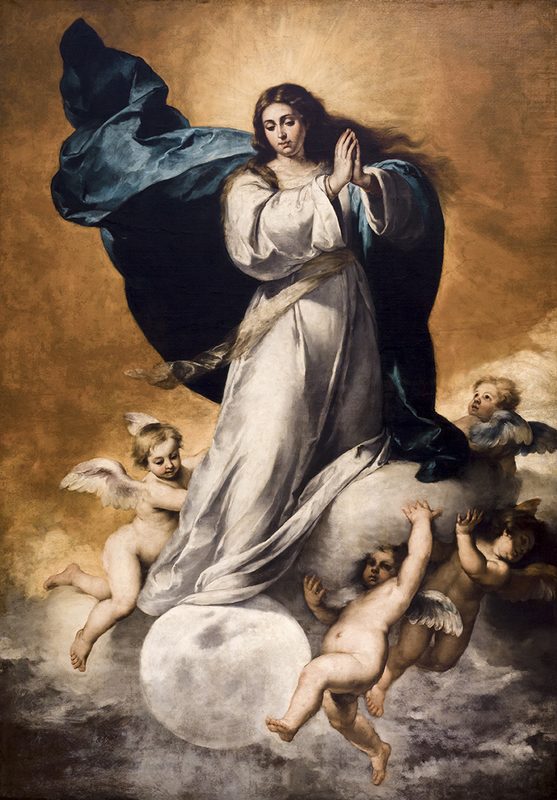 Inmaculada Concepción de Murillo: María radiante rodeada de querubines