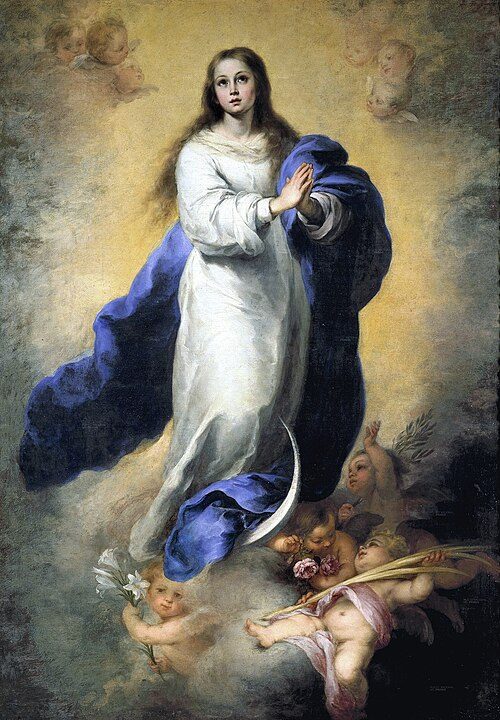 Los elementos apocalípticos en la Inmaculada de Murillo: manto azul, luna y estrellas